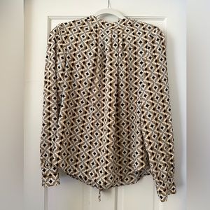 Tommy Hilfiger Beige Geometric Print Blouse